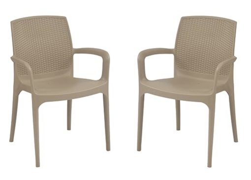 Supreme Texas Plastic Chair (D. Beige) 2 pc